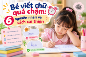 Bé viết chữ quá chậm: 6 nguyên nhân và cách cải thiện